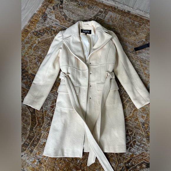 Vintage cream Marvin Richards wool coat - Picture 1 of 5